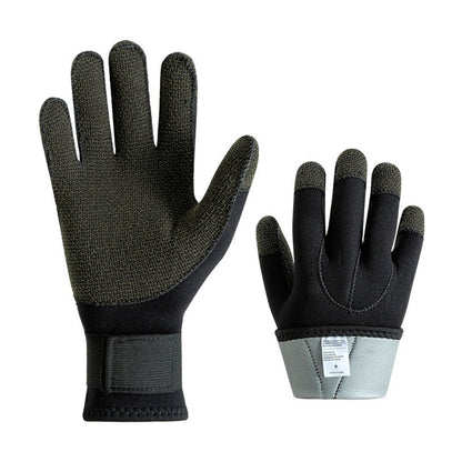 3mm 1Pair Aramid Fiber Diving Gloves Fishing Gloves Anti-Slip Cut Resistant Waterproof for Outdoor Activities
