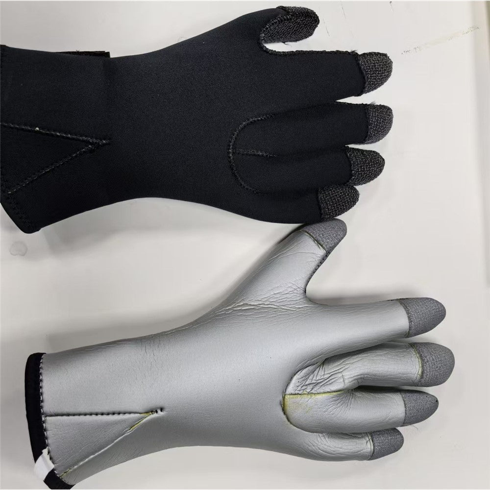 3mm 1Pair Aramid Fiber Diving Gloves Fishing Gloves Anti-Slip Cut Resistant Waterproof for Outdoor Activities