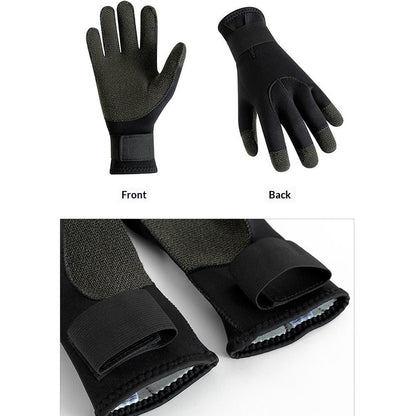 3mm 1Pair Aramid Fiber Diving Gloves Fishing Gloves Anti-Slip Cut Resistant Waterproof for Outdoor Activities
