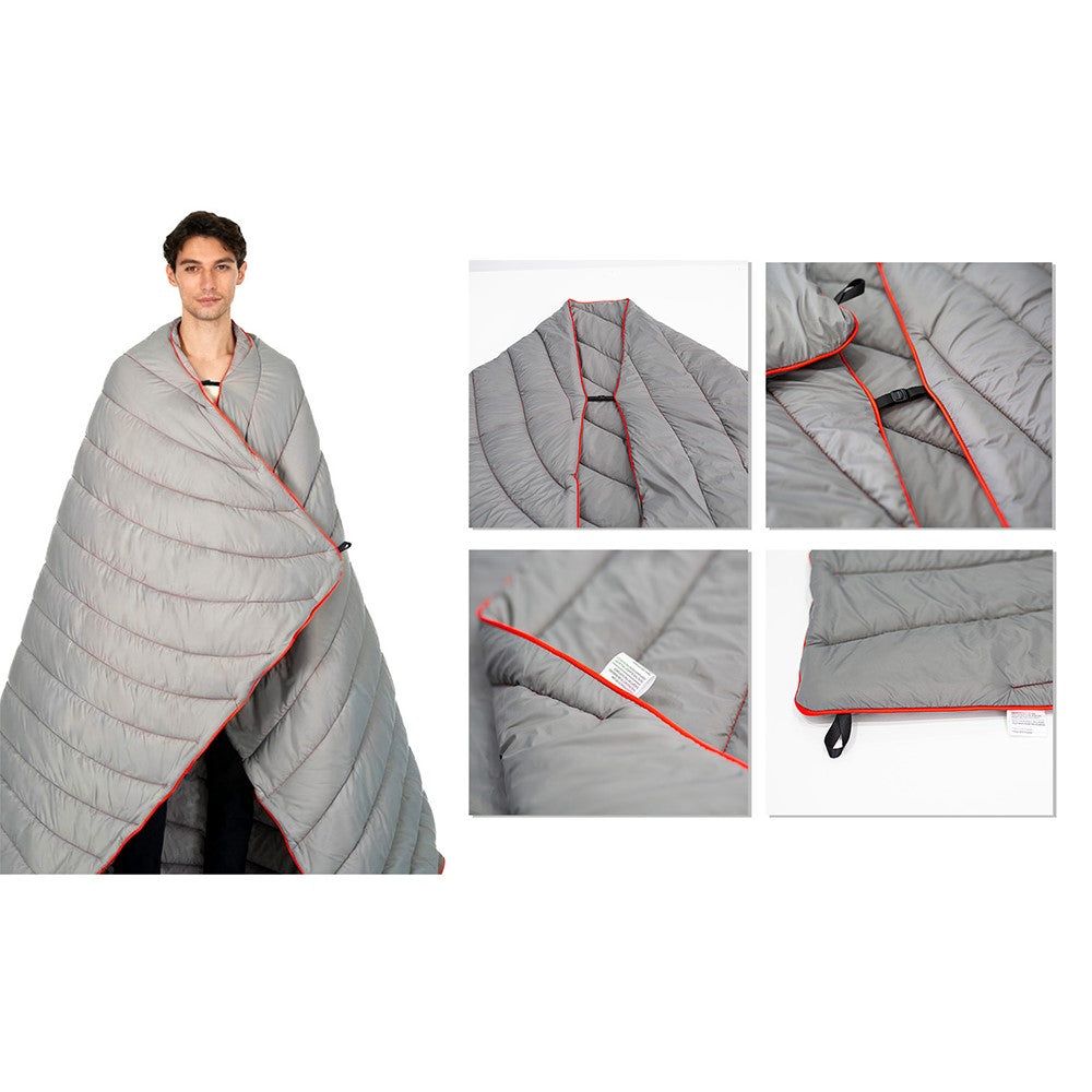 HJ-DJT999 140x200cm Foldable Camping Blanket with Storage Bag Waterproof Quilted Outdoor Blanket for Travel Camping