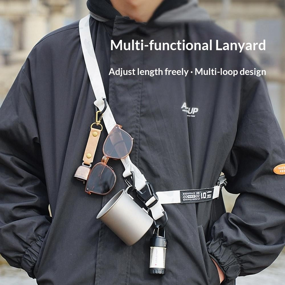 ISE MOUNT Outdoor Multi-Functional Lanyard Length Adjustable Crossbody Backpack Strap for Hanging Items