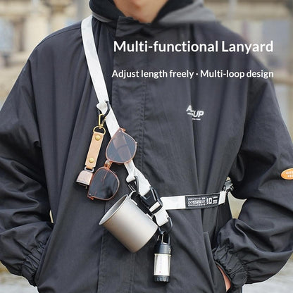 ISE MOUNT Outdoor Multi-Functional Lanyard Length Adjustable Crossbody Backpack Strap for Hanging Items