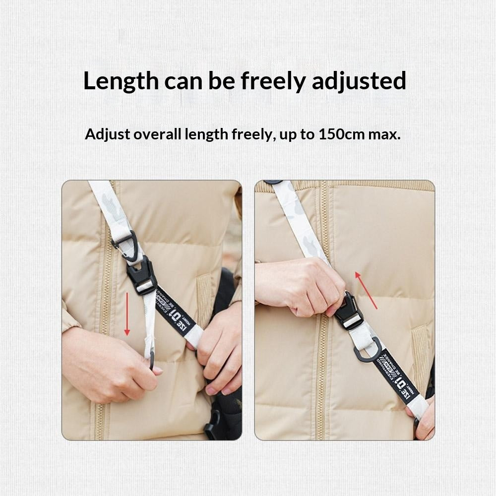 ISE MOUNT Outdoor Multi-Functional Lanyard Length Adjustable Crossbody Backpack Strap for Hanging Items