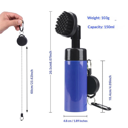 Golf Club Cleaning Brush 150ml Spray Bottle with Brush Groove Cleaner Tool