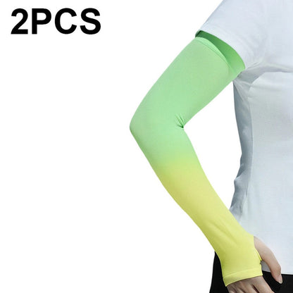 1 Pair Arm Sleeves Sun Protection Breathable Ice Silk Elbow Arm Covers for Outdoor Cycling Running
