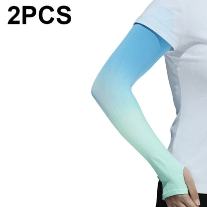 1 Pair Arm Sleeves Sun Protection Breathable Ice Silk Elbow Arm Covers for Outdoor Cycling Running