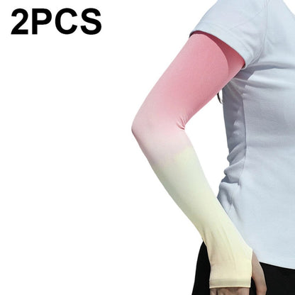 1 Pair Arm Sleeves Sun Protection Breathable Ice Silk Elbow Arm Covers for Outdoor Cycling Running