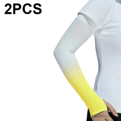 1 Pair Arm Sleeves Sun Protection Breathable Ice Silk Elbow Arm Covers for Outdoor Cycling Running