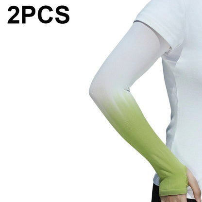 1 Pair Arm Sleeves Sun Protection Breathable Ice Silk Elbow Arm Covers for Outdoor Cycling Running