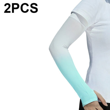 1 Pair Arm Sleeves Sun Protection Breathable Ice Silk Elbow Arm Covers for Outdoor Cycling Running