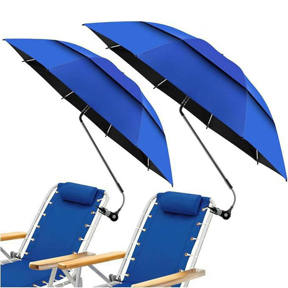 Outdoor Sun Umbrella for Fishing Camping Folding Beach Chair Clamp Umbrella 120cm Canopy Anti-UV Protection