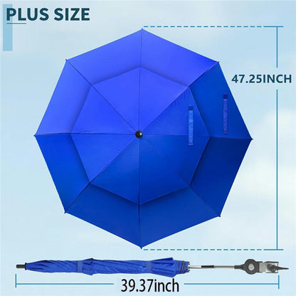 Outdoor Sun Umbrella for Fishing Camping Folding Beach Chair Clamp Umbrella 120cm Canopy Anti-UV Protection
