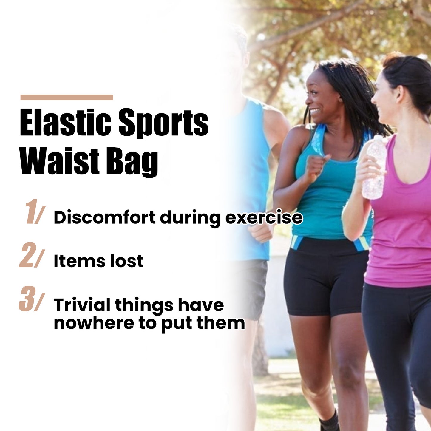 HOUKEA Elastic Sports Waist Pack Phone Wallet Storage Waist Bag for Outdoor / Running / Fitness