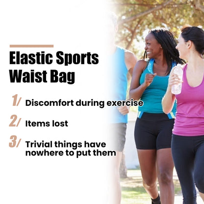 HOUKEA Elastic Sports Waist Pack Phone Wallet Storage Waist Bag for Outdoor / Running / Fitness