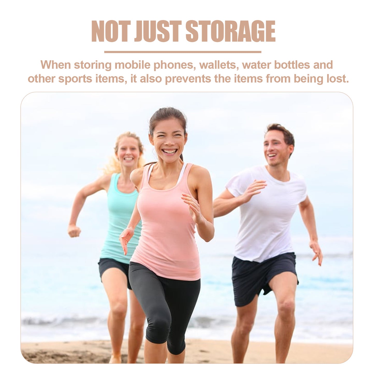 HOUKEA Elastic Sports Waist Pack Phone Wallet Storage Waist Bag for Outdoor / Running / Fitness