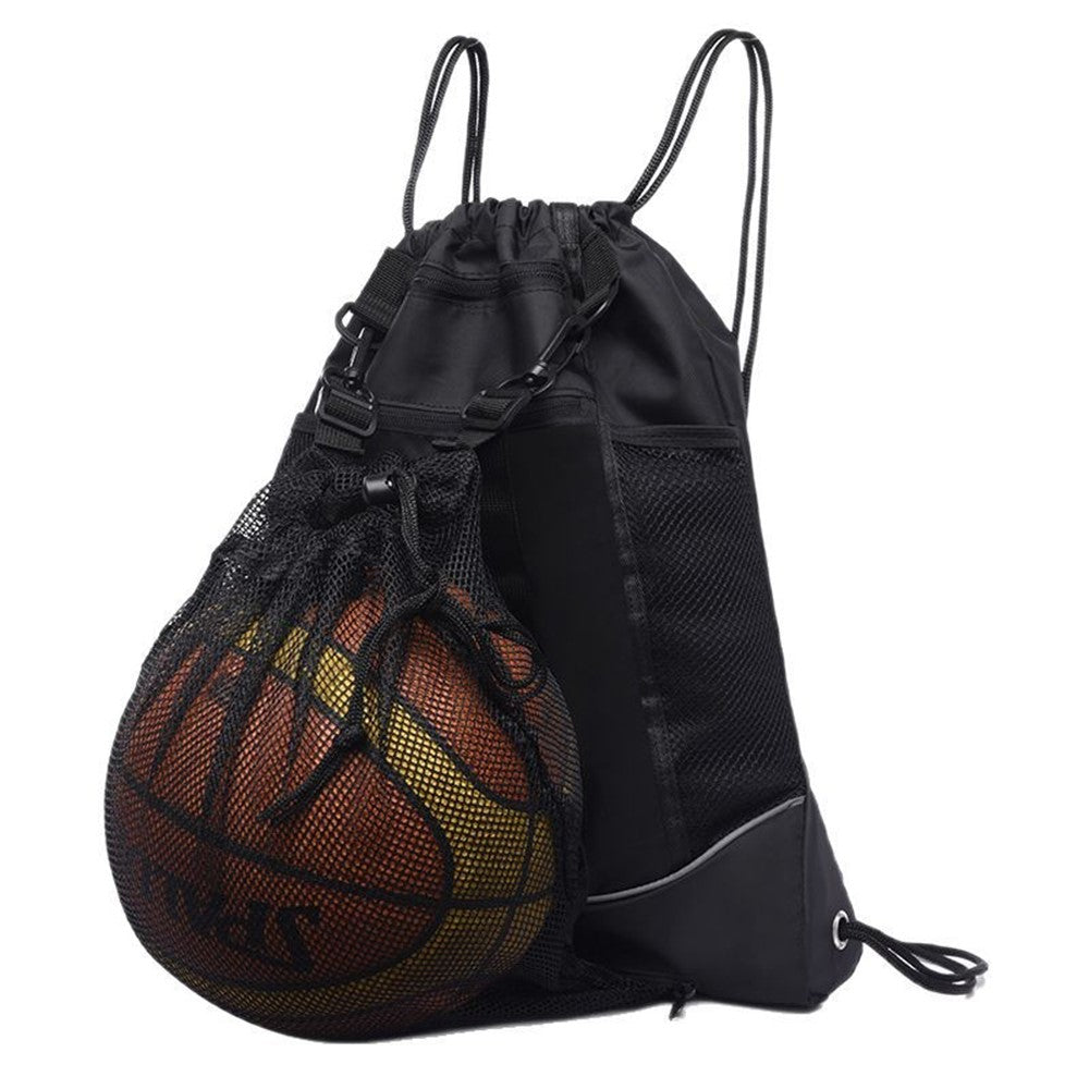 Basketball Backpack Large Capacity Outdoor Sports Bag Drawstring Design Multi Function Storage