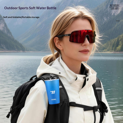 WEST BIKING YP0713023 200ml Collapsible Water Cup for Marathon Trail Running Portable Soft TPU Water Bottle (BPA Free, No FDA)