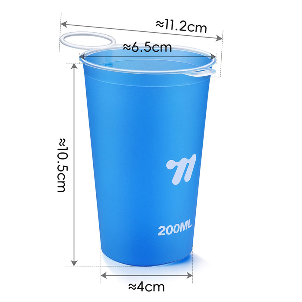 WEST BIKING YP0713023 200ml Collapsible Water Cup for Marathon Trail Running Portable Soft TPU Water Bottle (BPA Free, No FDA)