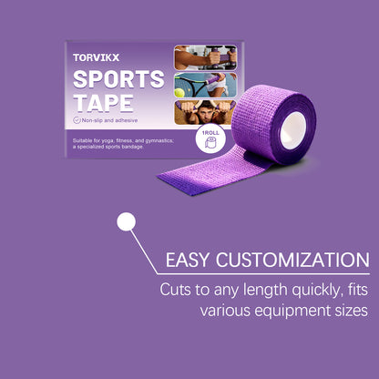 TORVIKX 7.5cm Width Sports Anti-Slip Tape Non-Woven Fabric Grip Enhancer for Yoga Mat Racket Gym Bar, Length: 4m