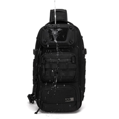 OZUKO 9912 Outdoor Men Chest Bag Waterproof Oxford Cloth 12L Tactical Crossbody Bag