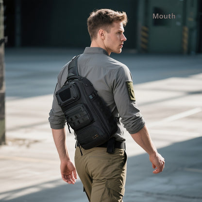 OZUKO 9912 Outdoor Men Chest Bag Waterproof Oxford Cloth 12L Tactical Crossbody Bag