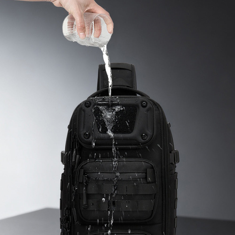 OZUKO 9912 Outdoor Men Chest Bag Waterproof Oxford Cloth 12L Tactical Crossbody Bag