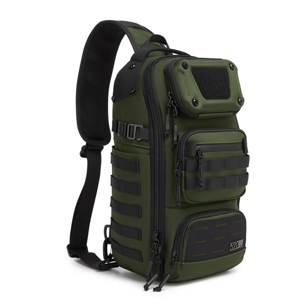 OZUKO 9912 Outdoor Men Chest Bag Waterproof Oxford Cloth 12L Tactical Crossbody Bag