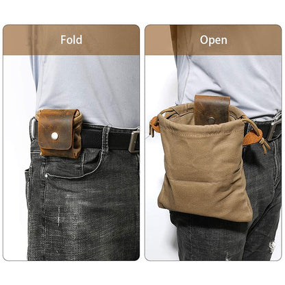 Garden Picking Fruit Bag Canvas Drawstring Foraging Bag Belt Bag Harvesting Bag