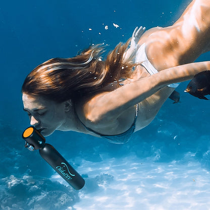 CHIKADIV C300-A1 Mini Scuba Tank Diving Gear for Diver 0.5L Diving Tank Diving Cylinder with 5-10 Minutes Backup Diving Equipment Kit for Underwater