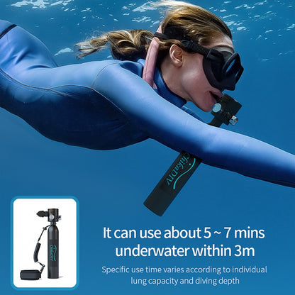 CHIKADIV C300-A1 Mini Scuba Tank Diving Gear for Diver 0.5L Diving Tank Diving Cylinder with 5-10 Minutes Backup Diving Equipment Kit for Underwater