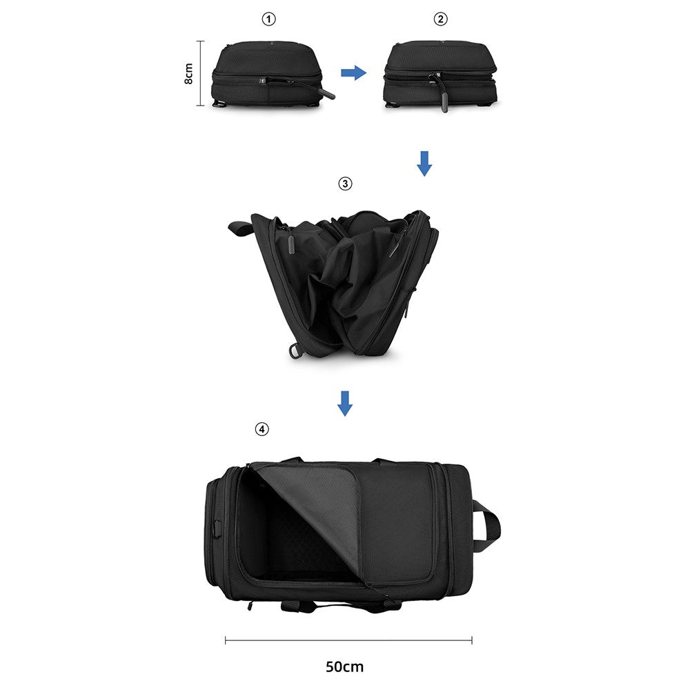 MARK RYDEN MR1556 Expandable Large Capacity Handbag Luggage Duffel Bag Oxford Cloth Sports Fitness Travel Tote Bag