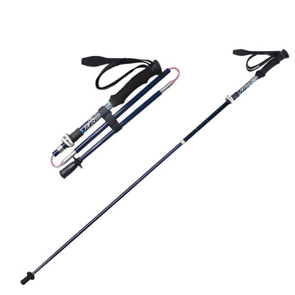 REBORNSUN 115-135cm Telescopic Folding Hiking Poles Carbon Fiber Trekking Poles Walking Sticks for Men and Women
