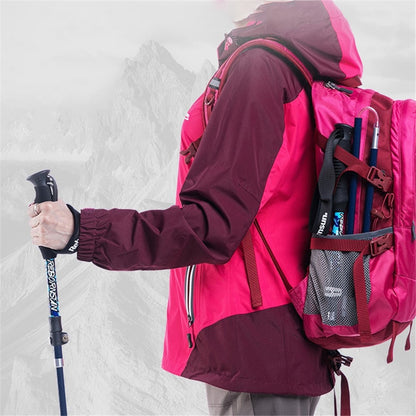 REBORNSUN 115-135cm Telescopic Folding Hiking Poles Carbon Fiber Trekking Poles Walking Sticks for Men and Women