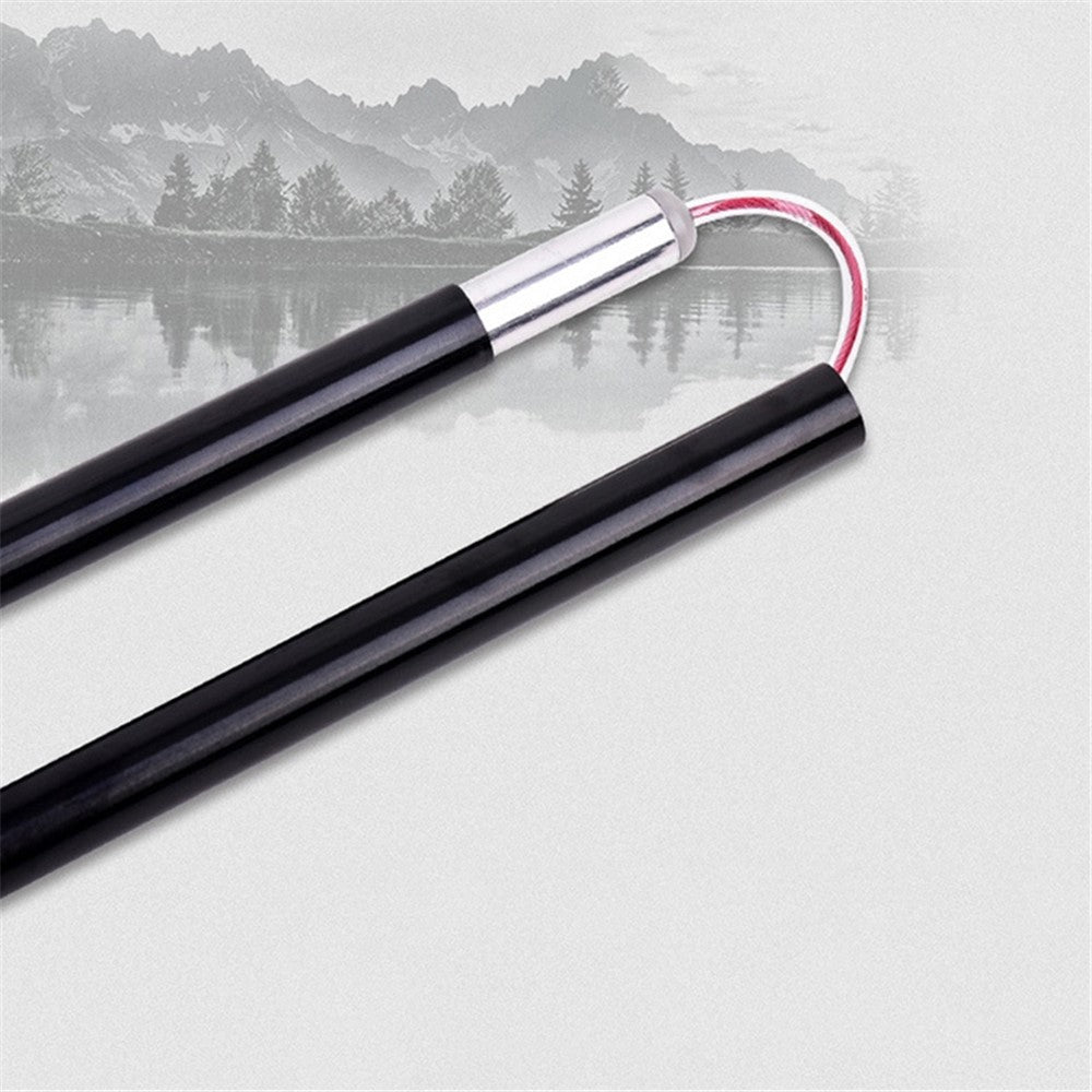 REBORNSUN RBZD0304 Folding Aluminum Alloy Trekking Pole 5-Section Ultra-Light Hiking Stick Adjustable Outdoor Ultra-Short Hiking Pole with External Safe Lock