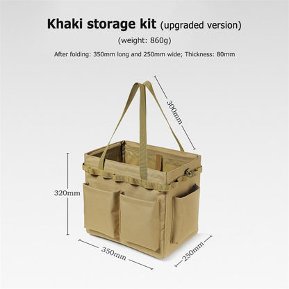 Outdoor Camping Travel Tools Storage Large Capacity Bag Folding Firewood Handbag Picnic Barbecue Cutlery Organizer