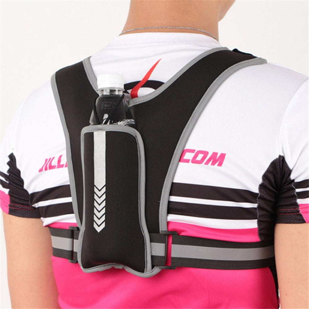 Running Reflective Vest Backpack Outdoor Sports Mobile Phone Chest Bag (Luminous Upgraded Version)