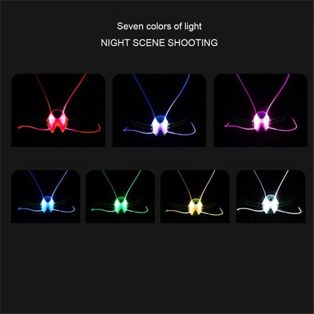 Running Light LED Outdoor USB Rechargeable Working Lamp with RGB Mode Reflective Vest Bicycle Cycling Chest Lamp