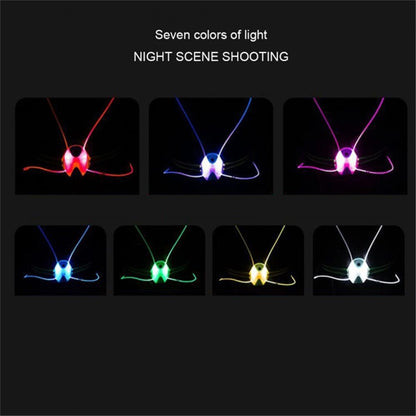 Running Light LED Outdoor USB Rechargeable Working Lamp with RGB Mode Reflective Vest Bicycle Cycling Chest Lamp