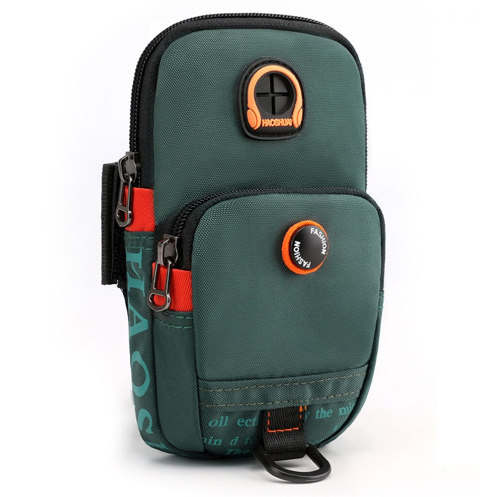 HAOSHUAI 5137 Nylon Phone Carrying Bag Outdoors Sports Armband Pouch Arm Bag for Cell Phone, Coin, Cash