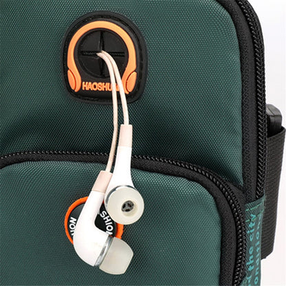 HAOSHUAI 5137 Nylon Phone Carrying Bag Outdoors Sports Armband Pouch Arm Bag for Cell Phone, Coin, Cash