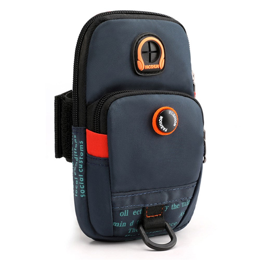 HAOSHUAI 5137 Nylon Phone Carrying Bag Outdoors Sports Armband Pouch Arm Bag for Cell Phone, Coin, Cash