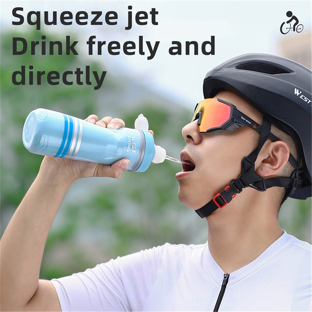 WEST BIKING YP0721046 Sport Insulated Water Bottle Cycling Squeeze PP5 Water Container 620ml (BPA Free, No FDA Certificate)