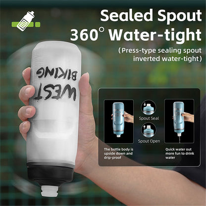 WEST BIKING YP0721047 Insulated PP+Silicone Squeeze Water Bottle Cycling Drinking Cup (BPA-free, No FDA Certified)