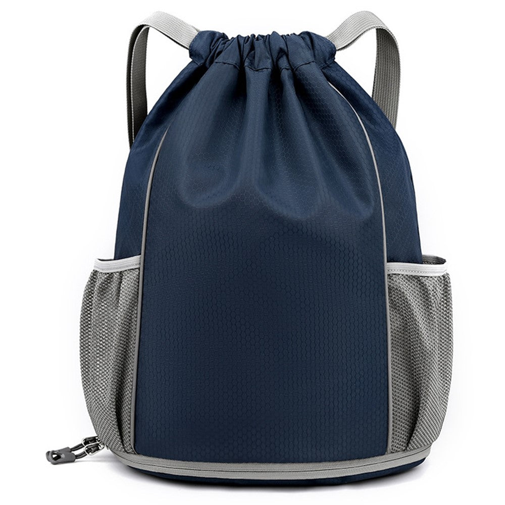 HALIN Men Women Outdoor Drawstring Backpack Waterproof Nylon Shoulder Bag with Reflective Strips