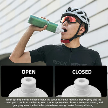ROCKBROS BT65-1 670ml PP5+Silicone Insulation Water Bottle Cycling Squeeze Type Water Cup (BPA Free, No FDA Certification)