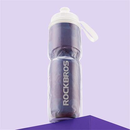 ROCKBROS BT65-1 670ml PP5+Silicone Insulation Water Bottle Cycling Squeeze Type Water Cup (BPA Free, No FDA Certification)
