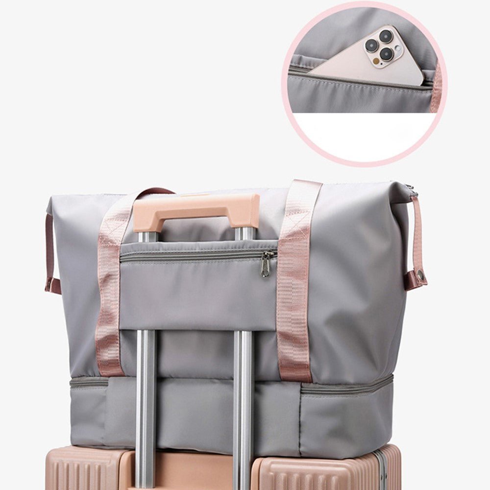 Large Capacity Nylon Waterproof Fitness Tote Single Shoulder Bag Travel Luggage Bag