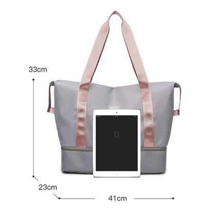 Large Capacity Nylon Waterproof Fitness Tote Single Shoulder Bag Travel Luggage Bag