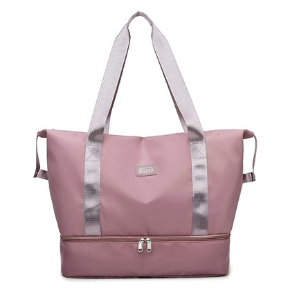 Large Capacity Nylon Waterproof Fitness Tote Single Shoulder Bag Travel Luggage Bag