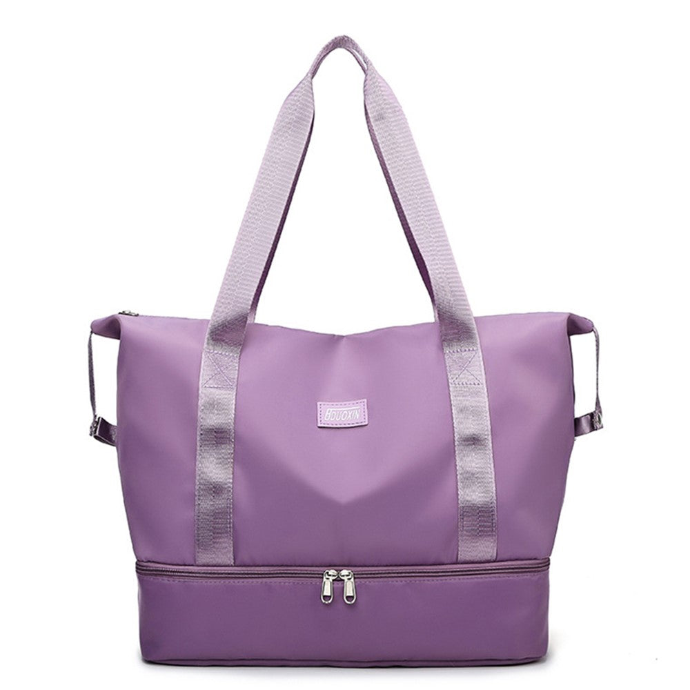 Large Capacity Nylon Waterproof Fitness Tote Single Shoulder Bag Travel Luggage Bag